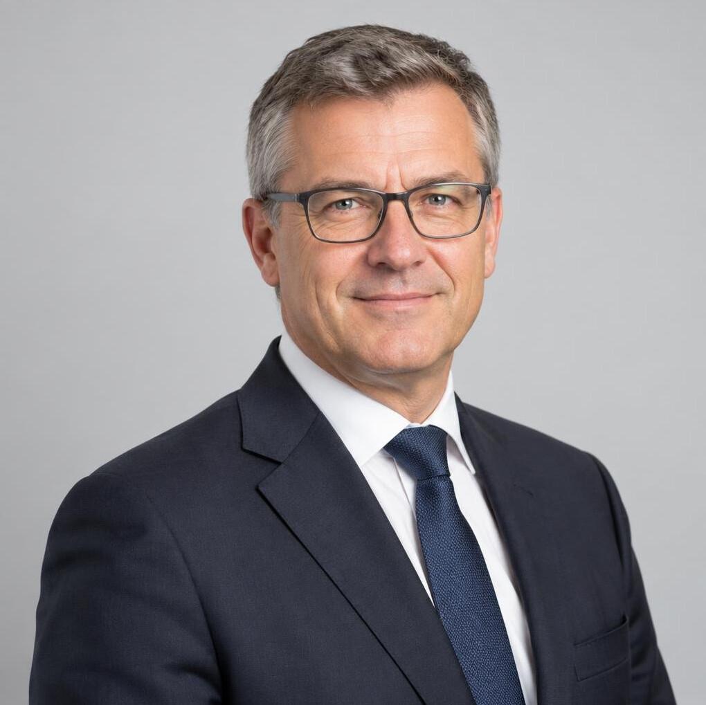 Studio portrait of a European businessman in his fifties